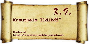 Krautheim Ildikó névjegykártya