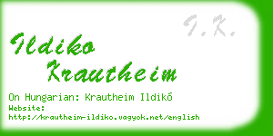 ildiko krautheim business card
